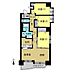 間取り：【間取り図】和室は洋室に変更しました。角部屋なので各居室が窓に面しています。