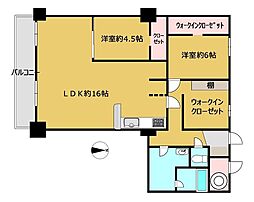 誉ローヤルハイツ 3LDKの間取図画像