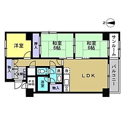 メゾンボヌール澄川 3LDKの間取図画像