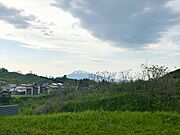 和室からは岩木山が見えます。