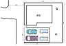 リビング/ダイニング：【区画図】駐車場拡張、奥行を長く設けました。縦並列最大4台可能です。