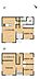 間取り：【間取図】1階にはLDKと洋室が1部屋、2階には洋室が3部屋ございます。