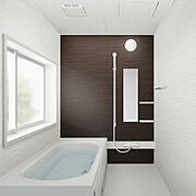 【同仕様画像】ユニットバスは新品に交換します。1坪の広さがあり、浴槽は大人も足を伸ばしてゆったり浸かれる広さです。