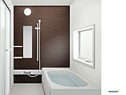 【同仕様画像】ユニットバスは新品に交換します。1坪の広さがあり、浴槽は大人も足を伸ばしてゆったり浸かれる広さです。