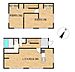 間取り：【間取図】2LDKの木造2階建てのお家です。2階各居室には2つ窓があり、風通しもいいお部屋になっていますね。また各部屋に収納があるので、部屋を広く使える間取りになっています。