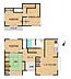 間取り：【間取図】4LDKの木造2階建てのお家です。2階各居室には2つ窓があり、風通しもいいお部屋になっていますね。2階にもトイレ作ります。