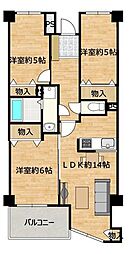 ベルメゾン末広S棟 3LDKの間取図画像