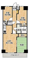 ライオンズマンション高崎 3LDKの間取図画像