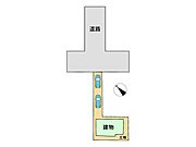 区画図になります。お車が2台駐車可能です。