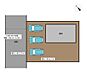 その他：【敷地図】敷地内に3台駐車可能。駐車スペースは土間打ち仕上で車の出し入れもラクチンです。