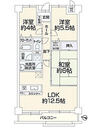 ダイアパレス掛川 3LDKの間取図画像