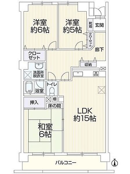3LDK 間取り