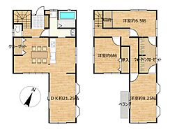 可児市清水ケ丘5丁目　戸建て 3LDKの間取り