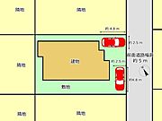 区画図です。お車2台駐車可能です。