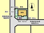 区画図です。車種にもよりますが、お車3台駐車可能です。