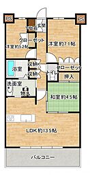 アトレ桜橋テラスフォート 3LDKの間取図画像