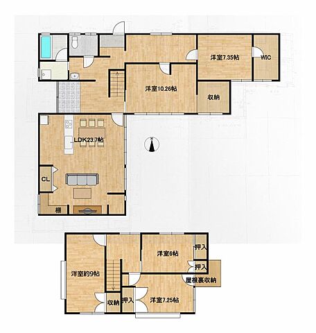 間取り 富山市松若町14-26