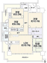 アルファステイツ幸町2 4LDKの間取図画像