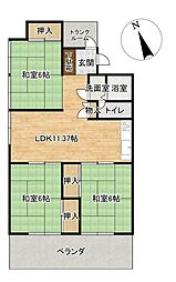 広島県農業共済会館 3LDKの間取図画像