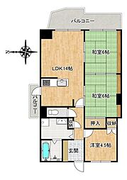 エスティーム地御前 3LDKの間取図画像