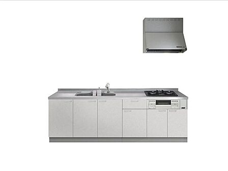 【リフォーム中】キッチンはハウステック製の新品に交換します。対面式ですのでリビングでのお子さまの様子を見ながらお料理していただけます。