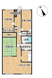 ヒューマンズシティ矢野 3LDKの間取図画像