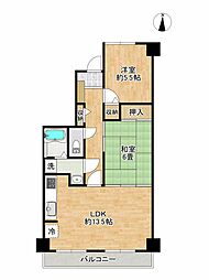 サーパス蔵本公園 2LDKの間取図画像