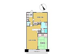 アルファステイツ宝永町桜館 2LDKの間取図画像