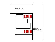 【リフォーム完成】お車はオウチの左右に2台駐車可能です。1台はインナーガレージですので雨の日なども大切に保管できますね