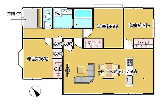 間取り 八代市海士江町2646-33