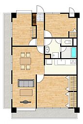 トーカンマンション城西 3LDKの間取図画像