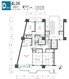 小田急サンシティ鴨池1号棟 4LDKの間取図画像