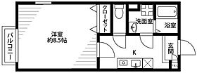 アムールPur  ｜ 千葉県市川市新井1丁目22-2（賃貸アパート1K・1階・28.25㎡） その2