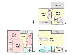 大阪市平野区平野東2丁目中古戸建 4LDKの間取り