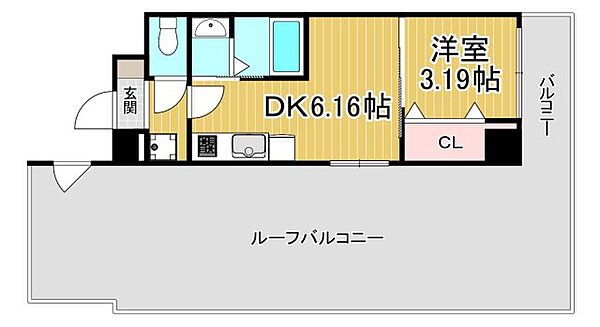 兵庫県伊丹市伊丹3丁目(賃貸マンション1DK・9階・24.08㎡)の写真 その2