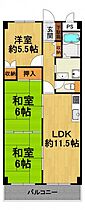 赤崎ビル  ｜ 兵庫県宝塚市売布東の町21-1（賃貸マンション3LDK・4階・63.28㎡） その2