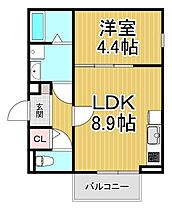 pimont(ピエモン)  ｜ 兵庫県尼崎市大物町1丁目（賃貸アパート1LDK・1階・33.17㎡） その2