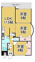 福々邸弐番館  ｜ 兵庫県尼崎市武庫之荘西2丁目49-16（賃貸マンション3LDK・3階・67.42㎡） その2