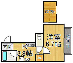 兵庫県西宮市上ケ原十番町5-9（賃貸アパート1K・2階・24.94㎡） その2