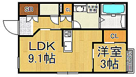 兵庫県尼崎市東本町3丁目（賃貸アパート1LDK・1階・34.26㎡） その2