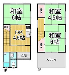 🉐敷金礼金0円！🉐尼崎市元浜町2丁目賃貸戸建