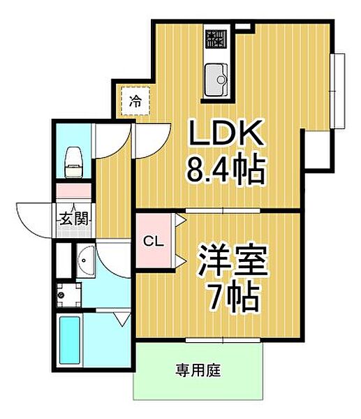 Keyビレッジ　東鳴尾 ｜兵庫県西宮市東鳴尾町1丁目(賃貸アパート1LDK・1階・31.88㎡)の写真 その2