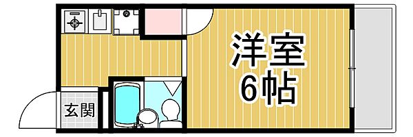 スリール鳴尾イースト ｜兵庫県西宮市東鳴尾町1丁目(賃貸マンション1K・2階・20.00㎡)の写真 その2