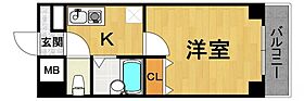 兵庫県尼崎市塚口町1丁目（賃貸マンション1K・6階・22.32㎡） その2