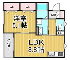 クリエオーレ神田中通2  ｜ 兵庫県尼崎市神田中通8丁目（賃貸アパート1LDK・1階・34.83㎡） その1