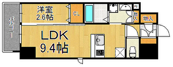 兵庫県尼崎市杭瀬本町3丁目(賃貸マンション1LDK・12階・32.10㎡)の写真 その2