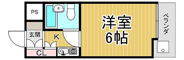 キューブ南武庫之荘3 ｜兵庫県尼崎市南武庫之荘5丁目(賃貸マンション1R・3階・19.78㎡)の写真 その2