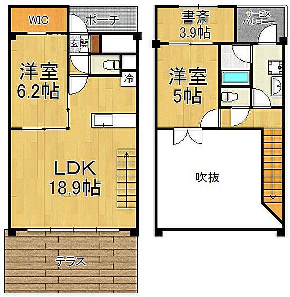 兵庫県尼崎市武庫之荘1丁目(賃貸マンション2LDK・1階・77.65㎡)の写真 その2