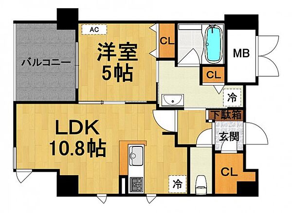 Amistad(アミスター) ｜兵庫県尼崎市南武庫之荘3丁目(賃貸マンション1LDK・2階・40.90㎡)の写真 その2