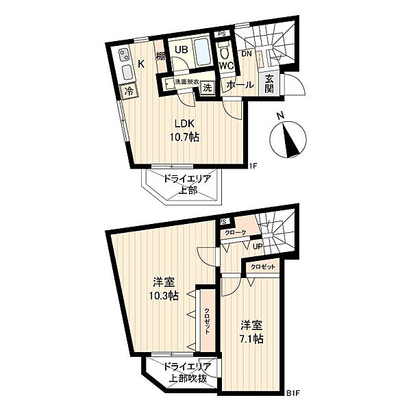 LiveFlat戸越 101｜東京都品川区戸越1丁目(賃貸マンション2LDK・地下1階・67.40㎡)の写真 その2